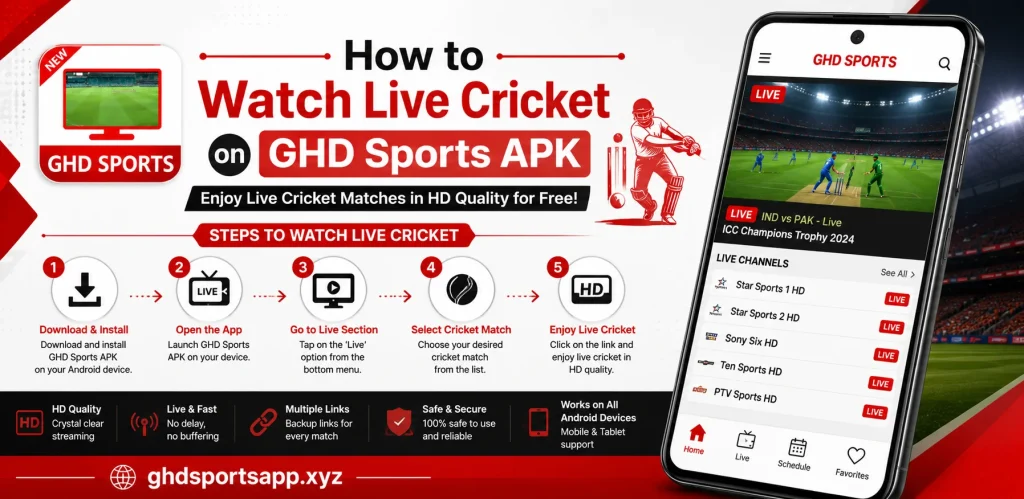 How to Watch Live Cricket on GHD Sports APK